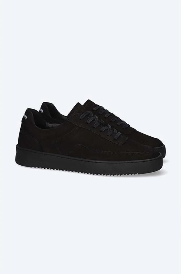 FILLING PIECES Lage Sneakers Heren Mondo Rip Tonal Suède Zwart - Foto 5