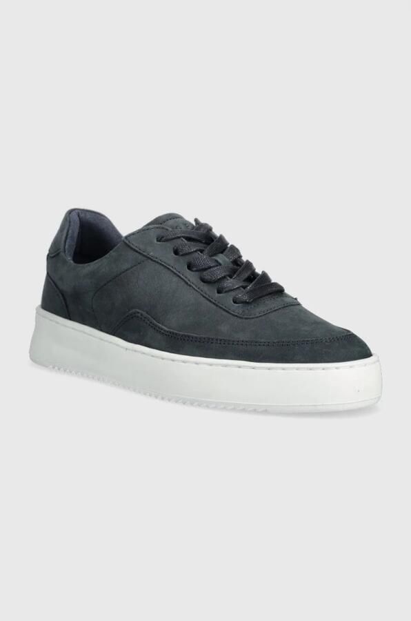 Filling Pieces Minimalistische Navy Blue Nubuck Sneaker Blauw Heren - Foto 2