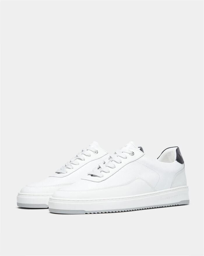 Filling Pieces Witte leren sneakers Ronde veters Comfortabel White Heren - Foto 2