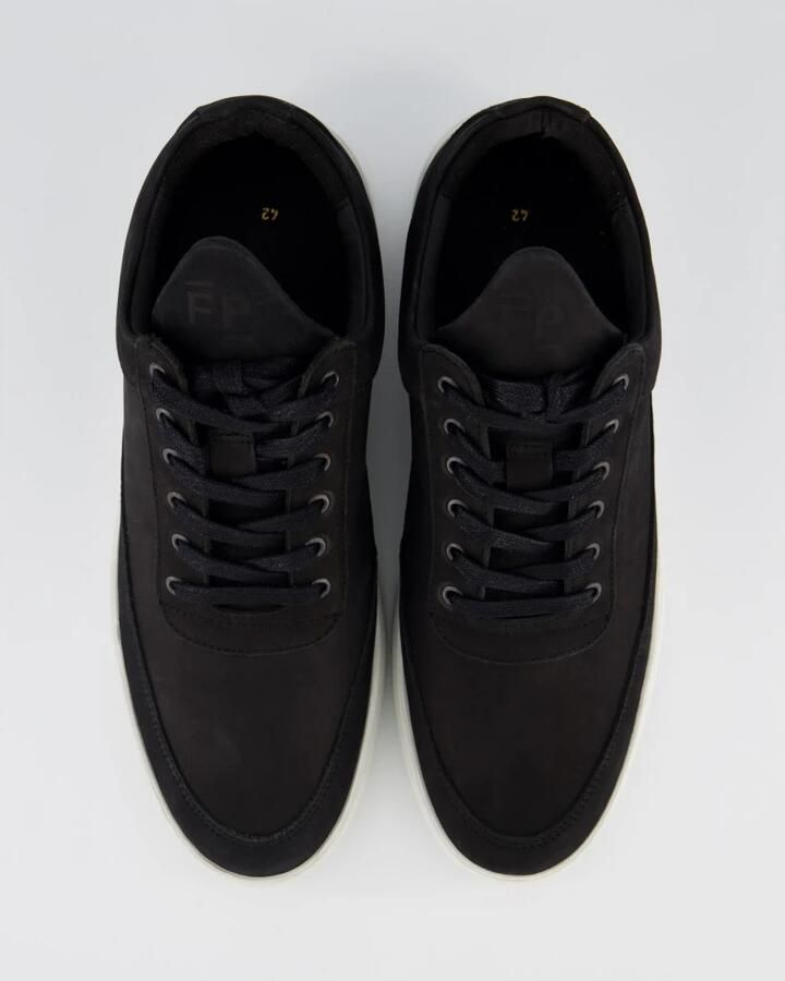 FILLING PIECES Lage Sneakers Heren Low Top Ripple Nubuck Maat: 45 Materiaal: Suède Kleur: Zwart