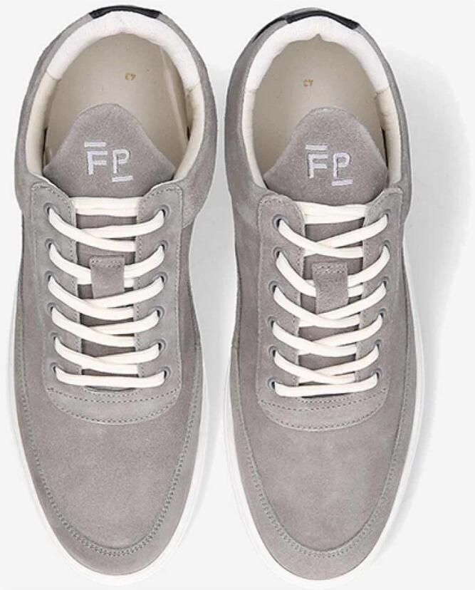 Filling Pieces Grijze Suède Lage Top met Rimpelontwerp Gray Heren - Foto 3