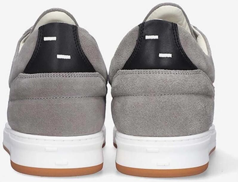 Filling Pieces Grijze Suède Lage Top met Rimpelontwerp Gray Heren - Foto 7