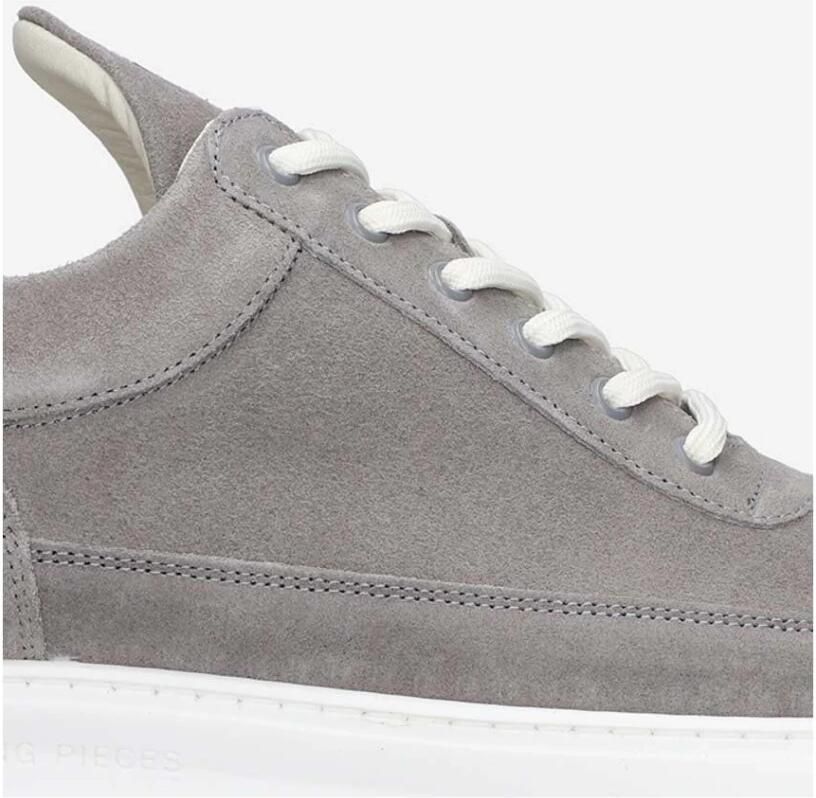 Filling Pieces Grijze Suède Lage Top met Rimpelontwerp Gray Heren - Foto 2