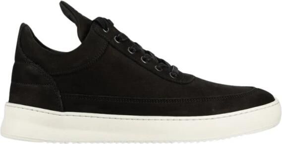 FILLING PIECES Lage Sneakers Heren Low Top Rip Basic Nubuck Zwart