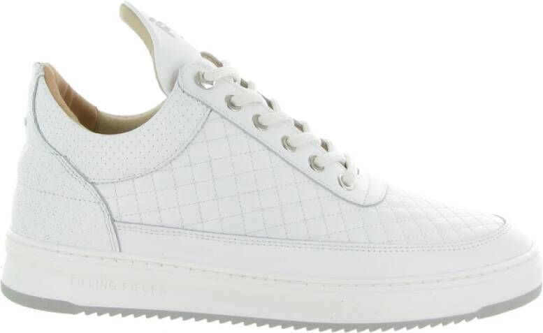 Filling Pieces Gewatteerde Lage Top Sneakers Wit White Heren