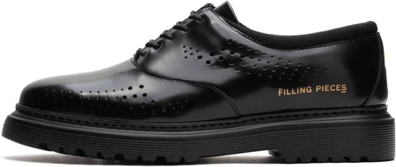 Filling Pieces Gradient Black Derby Schoenen Elegant Design