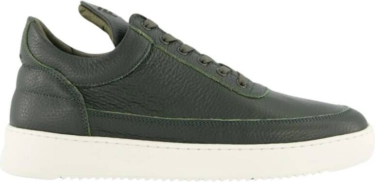 Filling Pieces Groene Lage Top Graan Sneaker