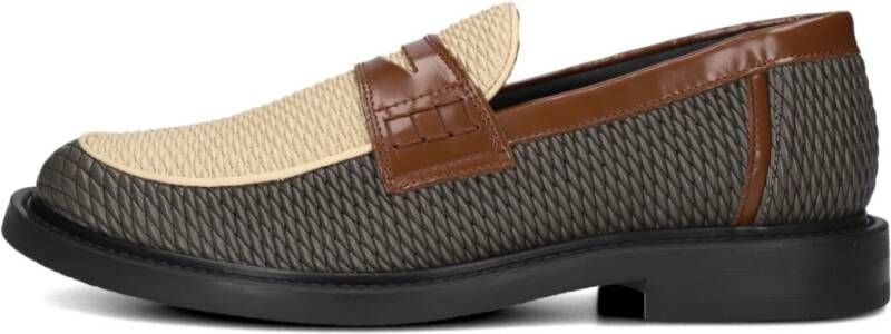 Filling Pieces Groene Textiel Heren Loafers Reed