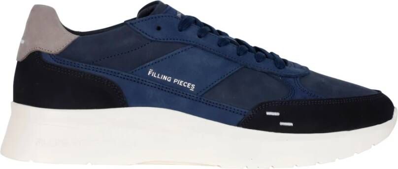 Filling Pieces Nubuck Navy Jet Runner Schoen Blue Heren