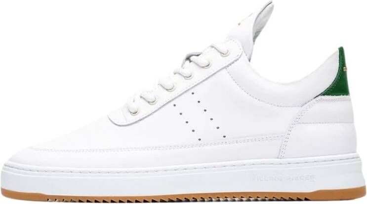 FILLING PIECES Lage Sneakers Heren Low Top Nubuck Wit