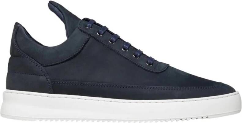 Filling Pieces Low Top Ripple Nubuck Deep Blue Heren Sneaker - Foto 2