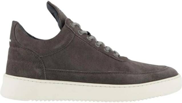 Filling Pieces Lage Top Suède Grijze Sneakers