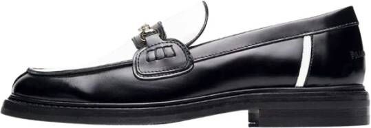 Filling Pieces Zwart-witte loafers met metalen details
