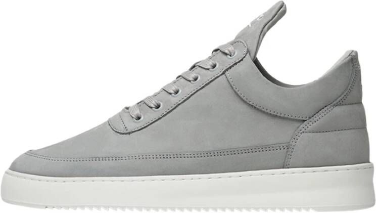 FILLING PIECES Lage Sneakers Heren Low Top Ripple Nubuck Leer Grijs - Foto 4
