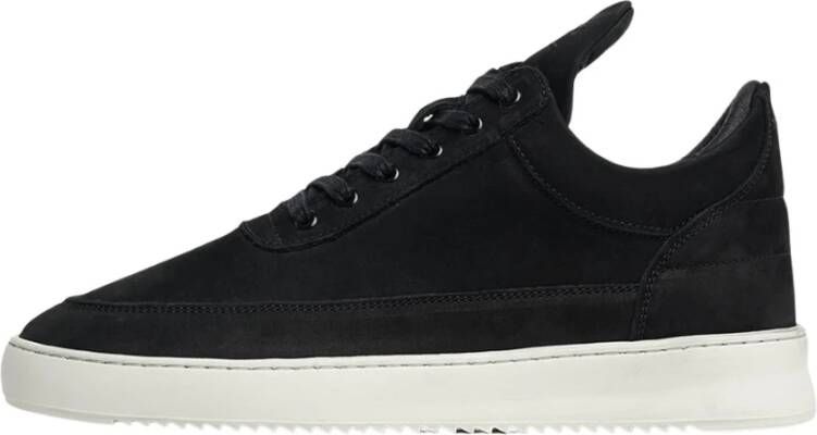 FILLING PIECES Lage Sneakers Heren Low Top Ripple Nubuck Maat: 45 Materiaal: Suède Kleur: Zwart - Foto 3