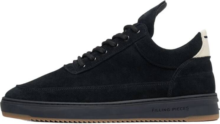 Filling Pieces Low Top Ripple Suede Black Heren Sneakers