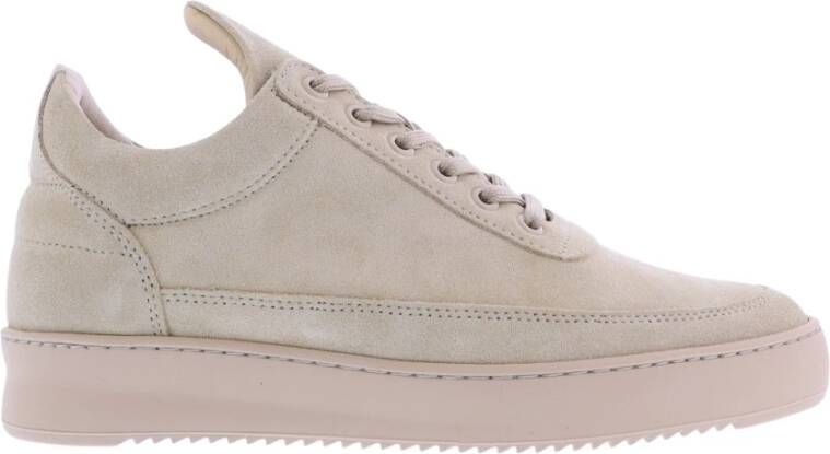 Filling Pieces Lage Top Suède Beige Sneakers Beige Heren - Foto 4