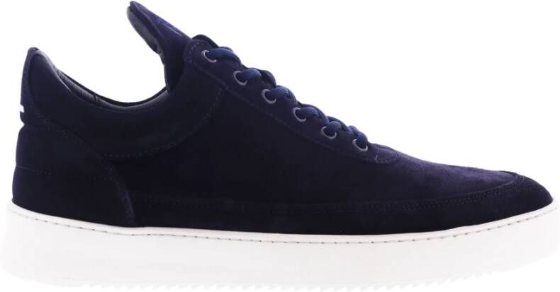 Filling Pieces Low Top Suede Blauw Heren