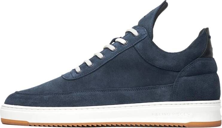 Filling Pieces Low Top Suede Dark Blue Blauw
