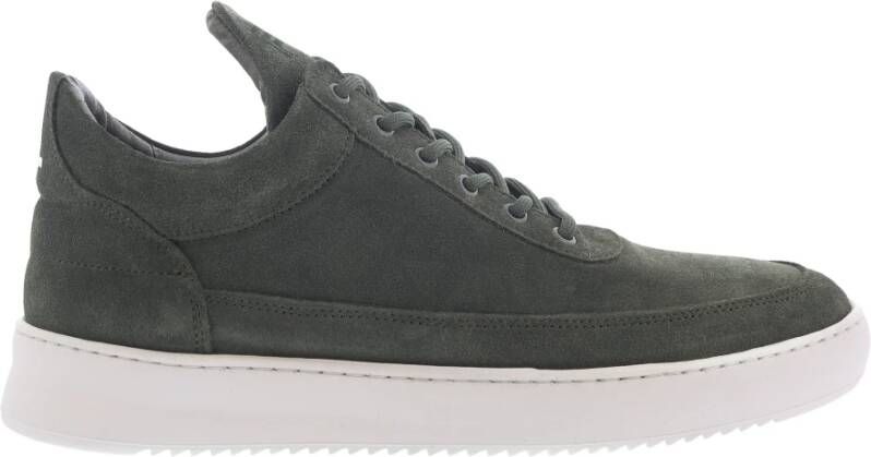 Filling Pieces Low Top Organic Suede Green Groen Heren