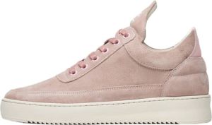 Filling Pieces Sneakers Low Top Suede in poeder roze