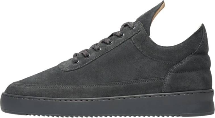 Filling Pieces Low Top Suede All Dark Grey Heren Sneakers