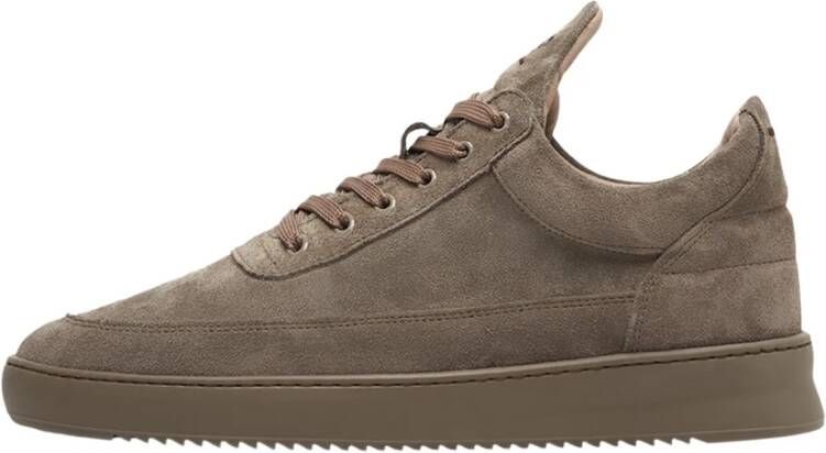 Filling Pieces Low Top Suede All Taupe Brown Unisex