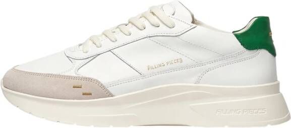 Filling Pieces Luxe Leren Jet Runner Wit Heren