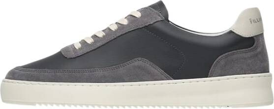 Filling Pieces Nappa Leren Sneakers Antracite Mix Gray Heren