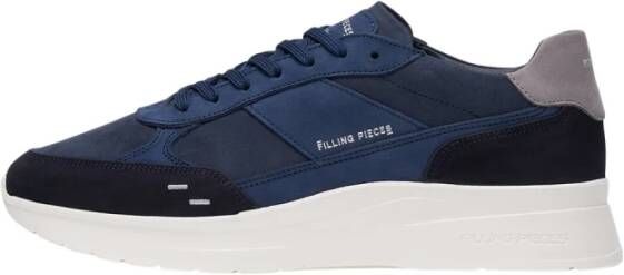 Filling Pieces Nubuck Navy Jet Runner Schoen Blue Heren