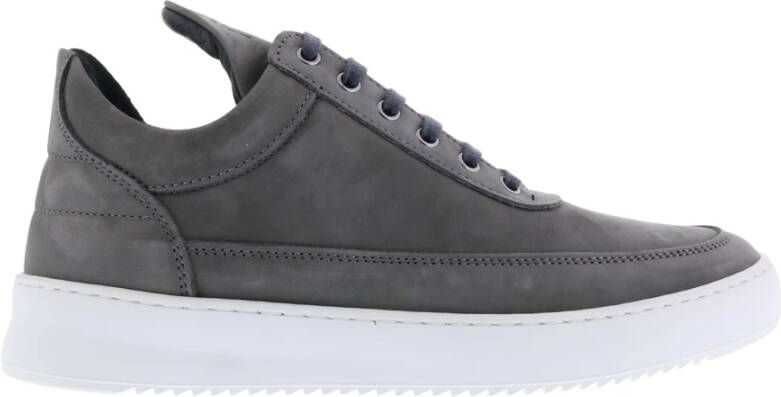 FILLING PIECES Lage Sneakers Heren Low Top Rip Nubuc Maat: 45 Materiaal: Nubuck Kleur: Grijs - Foto 2