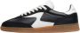 Filling Pieces Zwarte leren sneakers Ronde neus Wit logo Black - Thumbnail 1