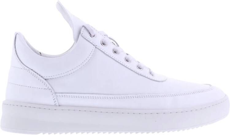 Filling Pieces Wit Leren Low Top Ripple White Heren