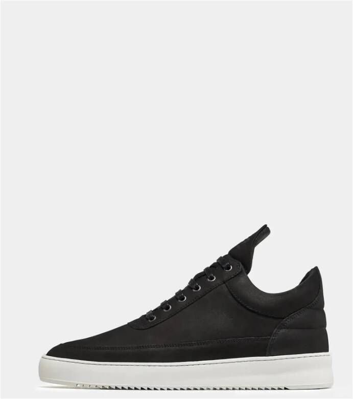 FILLING PIECES Lage Sneakers Low Top Rip Basic Maat: 43 Materiaal: Nubuck Kleur: Zwart - Foto 4