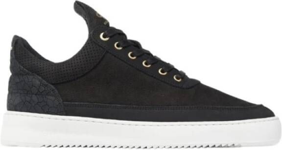 Filling Pieces Zwarte Ripple Ceres Sneakers Rubberen Zool Black