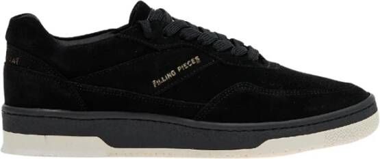 Filling Pieces Jet Black Suede Sneakers Black Heren