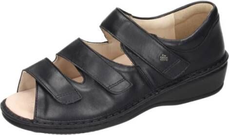 Finn Comfort 96400 Zwarte Flat Sandalen