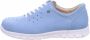 Finn Comfort Blauwe Damen Sneakers van Nubuck Leer - Thumbnail 1