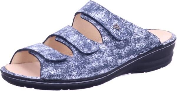 Finn Comfort Blauwe Dames Slippers Comfort Stijl