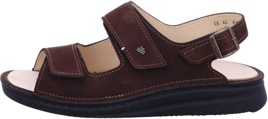 Finn comfort BENIN 01452-751432 Bruine heren sandalen met klittenband sluiting