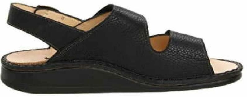 FinnComfort Finn Comfort RIAD 01505-676393 Zwarte heren slippers met klittenband sluiting