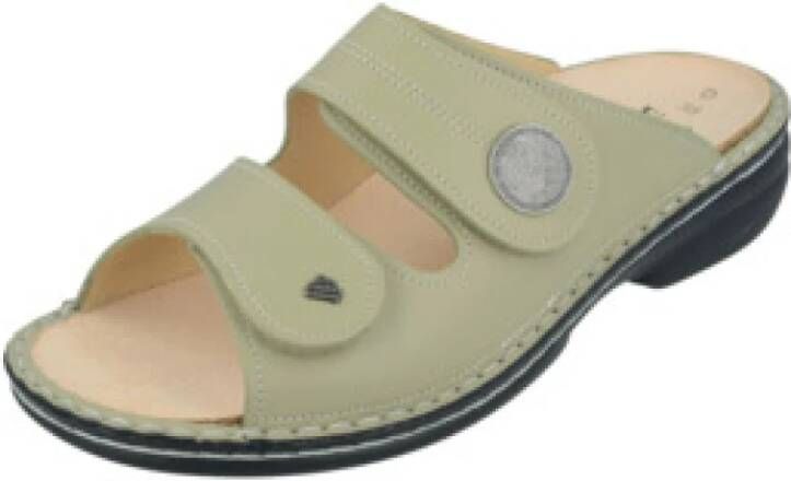 Finn Comfort Groene damesslippers