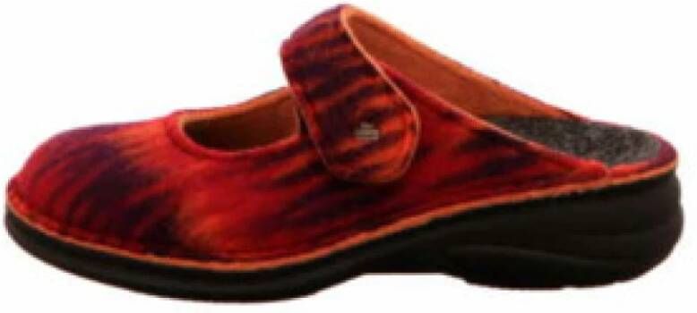 Finn Comfort Rode damesslippers warm en comfortabel