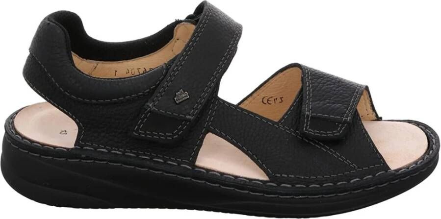 Finn Comfort Skiathos Sandaal Zwart Leren Band
