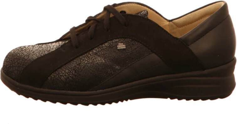 Finn Comfort Zwarte Veterschoenen Mineola
