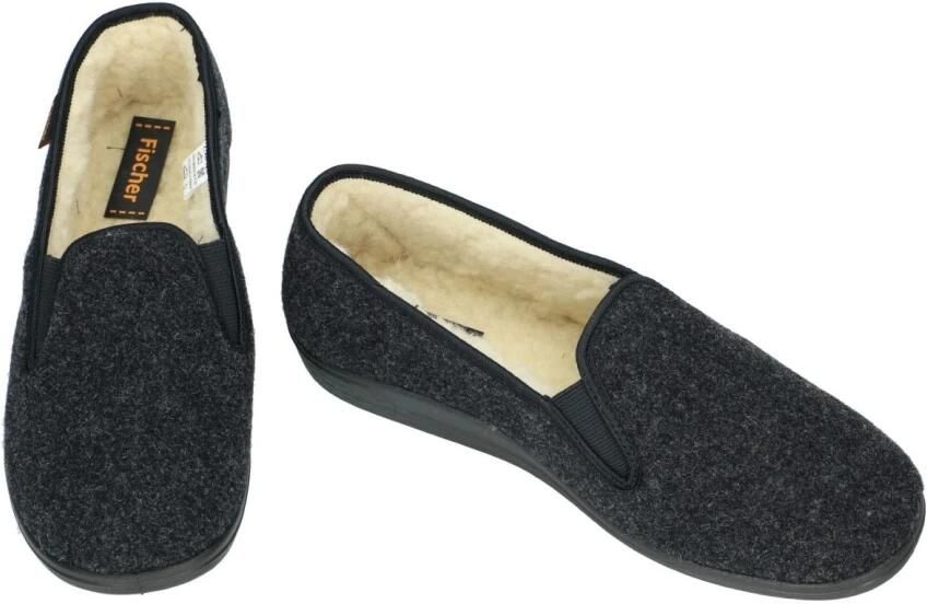 Fischer -Heren grijs donker pantoffels & slippers - Foto 3