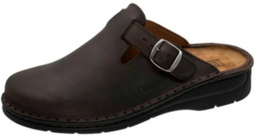 Fischer -Heren bruin donker pantoffels & slippers