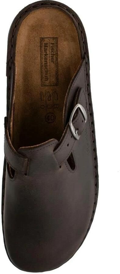 Fischer -Heren bruin donker pantoffels & slippers - Foto 4
