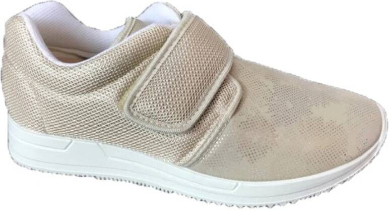 Fischer Schoenen klittenbandschoen Beige Dames