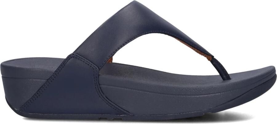 FITFLOP Slippers Dames Lulu Leather Toe-post Leer Blauw